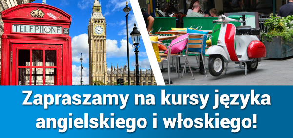 Zapraszamy na kursy języka angielskiego i włoskiego